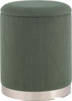 Пуфик Stool Group Эмили с ящиком 19A205CG-12 (серебро/вельвет зеленый)