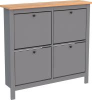 Тумба для обуви Mio Tesoro Сага 113x108 2.08.10.180.15 (серый/ясень)