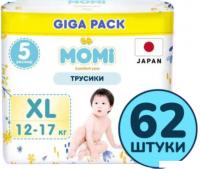Трусики-подгузники Momi Comfort Care XL 12-17кг (62шт)