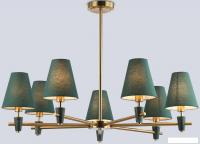 Подвесная люстра Ambrella LH75053/7 BS/GN (латунь/зеленый)