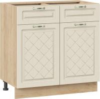 Шкаф напольный Трия Бьянка 1Н8Я1 (дуб крафт золотой/дуб ваниль)