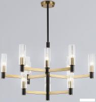 Подвесная люстра Ambrella LH55515/12 BK/BS/CL (черный/латунь/прозрачный)