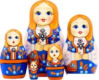 Развивающая игра Брестская Фабрика Сувениров В народном норвежском костюме (набор 5 шт)