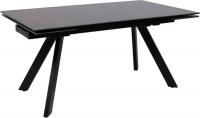 Кухонный стол Аврора Монако 1600/2240x900 (камень черный Greys Black/черный матовый)