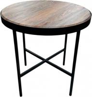 Журнальный столик Мебелик МеталлАрт М011 (коричневый дуб/черный малый)