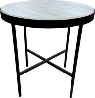 Журнальный столик Мебелик МеталлАрт М011 (бежевый дуб/черный малый)