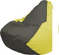 Кресло-мешок Flagman Груша Мега XXXL Г3.1-360 (темно-серый/желтый)