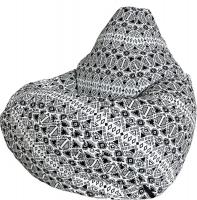 Кресло-мешок Flagman Груша Мега XXXL Г3.8-10 (белый/черный)