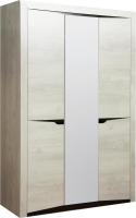 Шкаф распашной Олмеко Лючия 33.02 (бетон пайн белый/венге/белый)