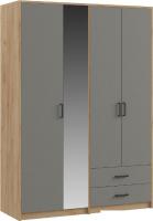 Шкаф распашной Genesis Мебель Svetlana Loft 4 двери (дуб золотой/серый)