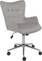 Офисное кресло AksHome Bella Chrome Seven 324 (велюр/серый)
