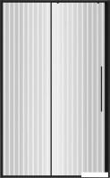 Душевая дверь Niagara Nova NG-84-L11FHB 110x195 (черный матовый/рифленое стекло)