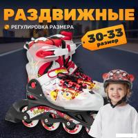Роликовые коньки Ricos Fun PW-116A-10 (р. 30-33, черный/красный)