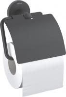 Держатель для туалетной бумаги Aquatek Оберон AQ4209MB (с крышкой, черный матовый)