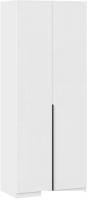 Шкаф распашной Трия Тесса для одежды (белый жемчуг/белый глянец)
