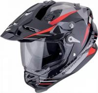 Мотошлем Scorpion Exo Adf-9000 Air Feat (р. L, черный/серебристый/красный)