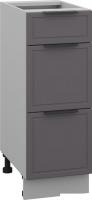 Шкаф напольный Arvento Корнелия Флок-плюс НШ30р3ш без столешницы (графит софт)