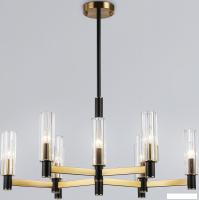 Подвесная люстра Ambrella LH55513/9 BK/BS/CL (черный/латунь/прозрачный)