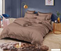 Постельное белье Реноме Евро Оливковая коллекция Молочный шоколад 18-1324 (поплин однотонный)