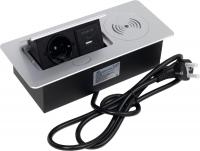 Блок розеток AKS выдвижной Nova 5 (1 розетка, алюминий)