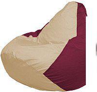 Кресло-мешок Flagman Груша Мега XXXL Г3.1-150 (светло-бежевый/бордовый)