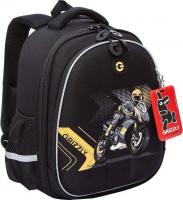 Школьный рюкзак Grizzly RAz-587-15 (черный/желтый)