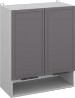 Шкаф навесной Arvento Корнелия Флок-плюс ВШ60п (графит софт)