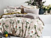 Постельное белье Реноме Евро Оливковая коллекция. Простыня на резинке УУ 6694 (поплин)