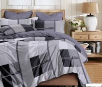 Постельное белье Реноме Евро Темно-синяя коллекция New St-2565 (сатин)