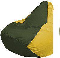 Кресло-мешок Flagman Груша Мега XXXL Г3.1-57 (темно-оливковый/желтый)