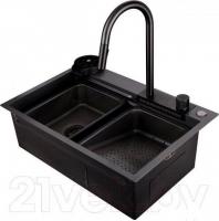 Кухонная мойка Abber Wasser Kreis AF2194B (черный матовый)