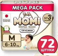 Трусики-подгузники Momi Ultra Care Mega pack M 6-10кг (72шт)