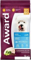 Сухой корм для собак Award Hypo д/взр. собак с белой рыбой с добавлением брокколи, сельдерея 12 кг