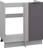 Шкаф напольный Arvento Корнелия Флок-плюс НШУ-750 угловой без столешницы (графит софт)