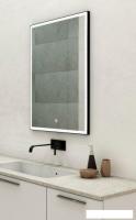 Континент Зеркало Frame Black Led 70x100 (нейтральная подсветка, бесконтактный сенсор)