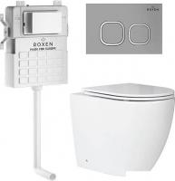 Унитаз приставной Roxen Antares в комплекте с инсталляцией Attach 5 в 1 966947 (кнопка: хром матовый