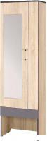 Шкаф распашной Аквилон Эльза №2 с зеркалом (дуб сонома)