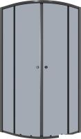 Душевой уголок Niagara Eco NG-1007-14T 90x90x190 (черный/стекло тонированное)