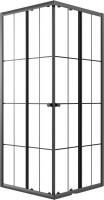 Душевой уголок Niagara Eco NG-1008-14QKL 80x80x190 (черный/стекло клетка)