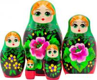 Развивающая игра Брестская Фабрика Сувениров В зеленом платке и сарафане с розовыми цветами (набор 5