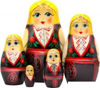 Развивающая игра Брестская Фабрика Сувениров Девушка в норвежском традиционном костюме (набор 5 шт)