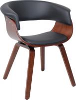 Стул с подлокотниками AksHome Mody (экокожа, черный/орех)