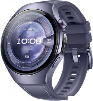 Умные часы Huawei Watch 5 46 мм (фиолетовый, с фиолетовым силиконовым ремешком, международная версия