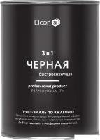 Краски и эмали Elcon По ржавчине 3в1 (800г, глянцевый черный)