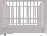 Классическая детская кроватка Indigo Norden универсальный маятник+колеса, ящик (массив березы, кашем