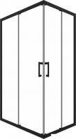 Душевой уголок Triton Фикс-Блэк 120x80 (без поддона)
