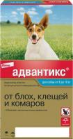 Капли от блох и клещей Elanco Адвантикс для собак 4-10кг (4 пипетки)