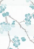 Шторы день-ночь Delfa СРШ 01МКД DN-46073 62x160 (рисунок декор, сакура бирюза)