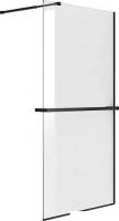Душевая стенка Niagara NG-670-10ВLACK 100x195 (черный матовый/прозрачное стекло)