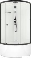 Душевая кабина Domani-Spa Simple 99 High Black DS01Sm99HWCl00.Gt-V1.2-Black (белый/прозрачное стекло